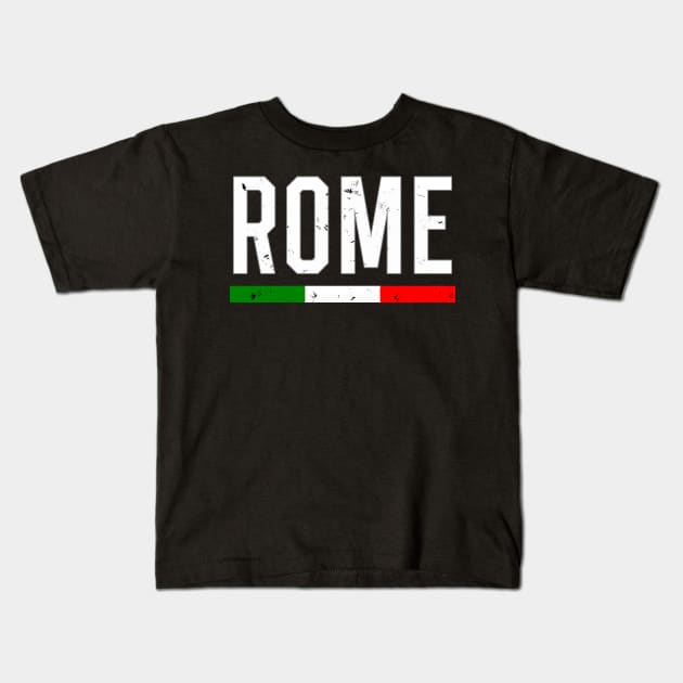 Italian Flag Rome Novelty Gifts Kids T-Shirt by B89ow